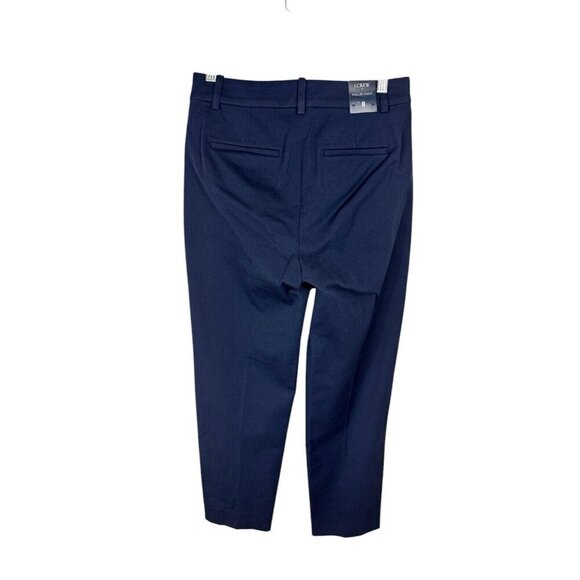 J.Crew Women's 8 Kallie Pant Navy NWT Straight Leg Inseam 28" - Picture 4 of 16